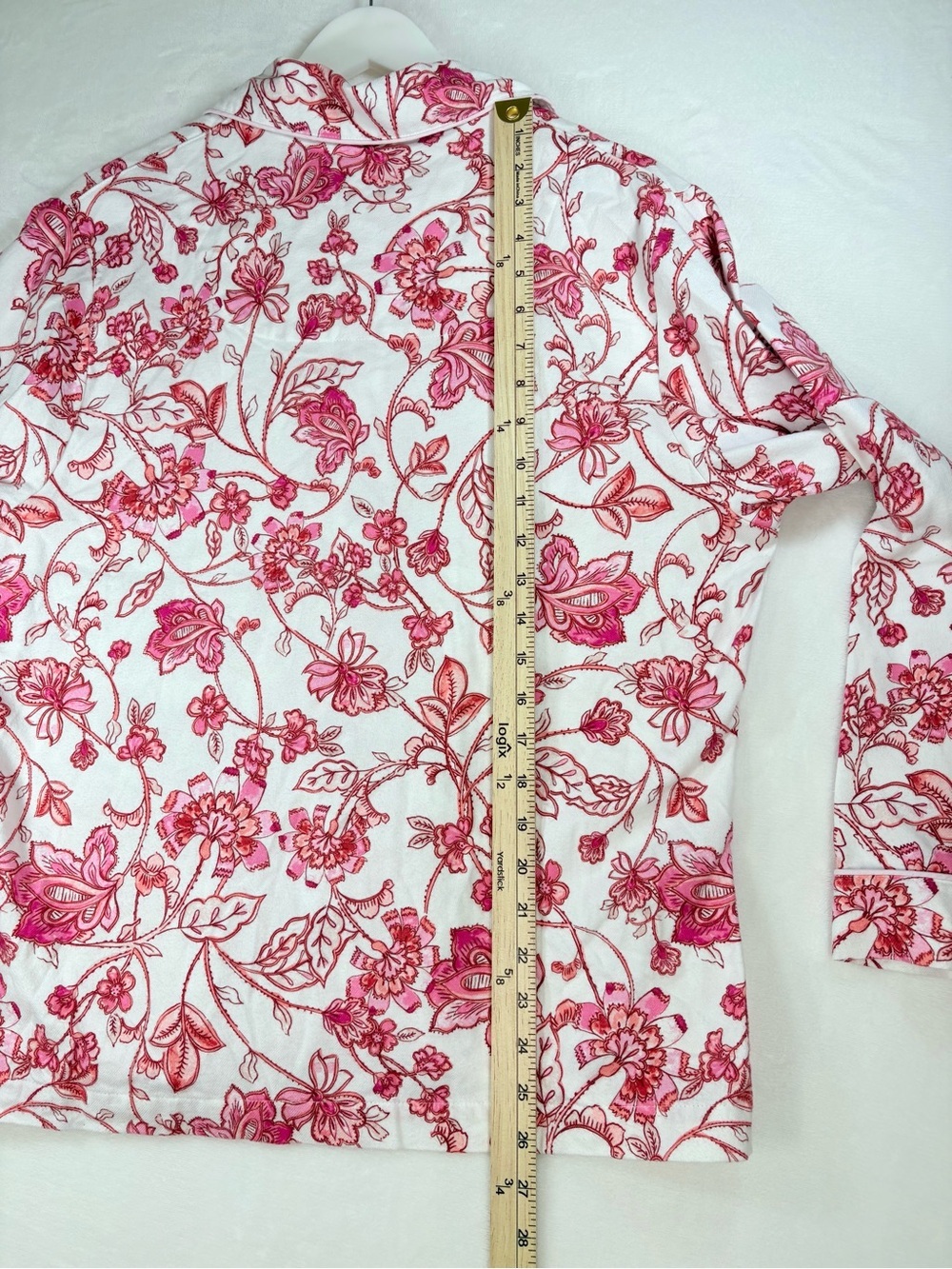 The Cat’s Pajamas Floral Cotton Pajama Set Pink White Soft Women’s Small - Picture 8 of 16